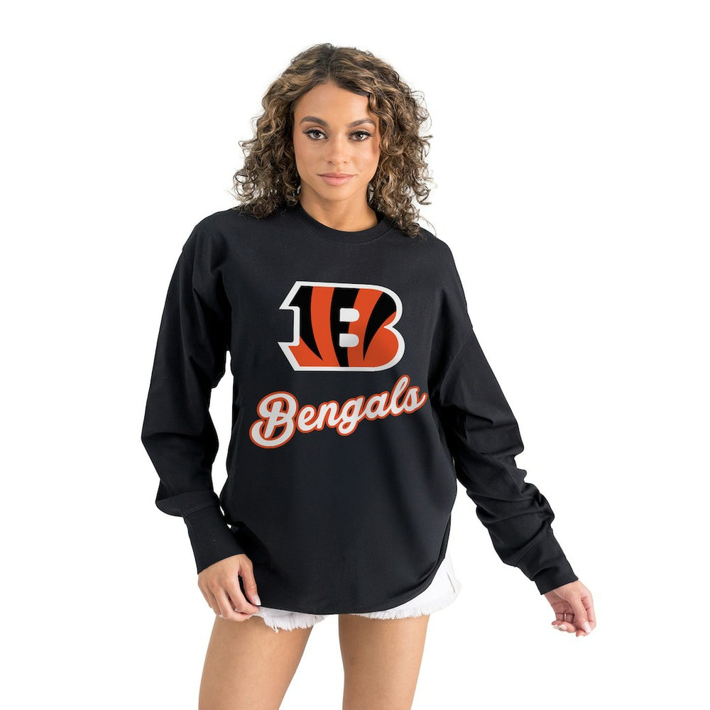 Gameday Couture Women's Oversized Long Sleeve T-Shirt - Cincinnati Bengals