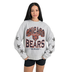 Gameday Couture Women's Resilience Relaxed Rhinestone Pullover Sweatshirt - Chicago Bears