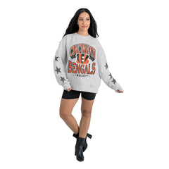 Gameday Couture Women's Resilience Relaxed Rhinestone Pullover Sweatshirt - Cincinnati Bengals