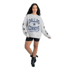 Gameday Couture Women's Resilience Relaxed Rhinestone Pullover Sweatshirt - Dallas Cowboys