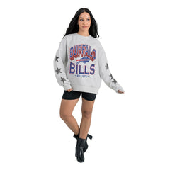 Gameday Couture Women's Resilience Relaxed Rhinestone Pullover Sweatshirt - Buffalo Bills