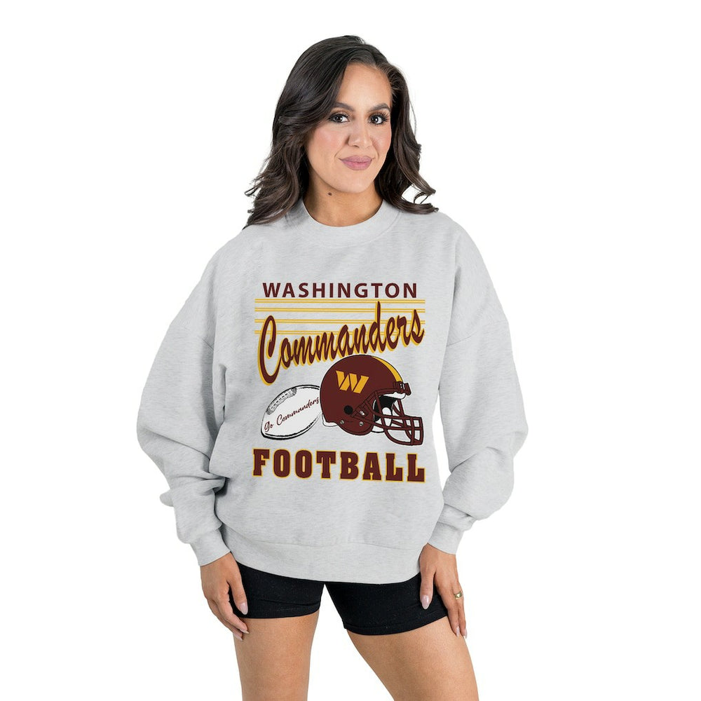 Gameday Couture Women's Home Turf Oversized Premium Fleece Pullover Sweatshirt - Washington Commanders