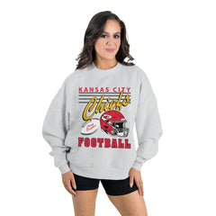 Gameday Couture Women's Home Turf Oversized Premium Fleece Pullover Sweatshirt - Kansas City Chiefs