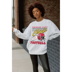 Gameday Couture Women's Home Turf Oversized Premium Fleece Pullover Sweatshirt - Kansas City Chiefs