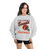 Gameday Couture Women's Home Turf Oversized Premium Fleece Pullover Sweatshirt - Cincinnati Bengals