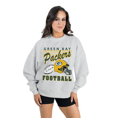 Gameday Couture Women's Home Turf Oversized Premium Fleece Pullover Sweatshirt - Green Bay Packers