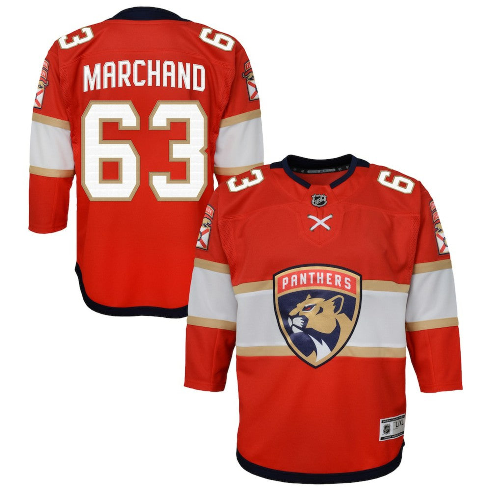 NHL Red Brad Marchand Florida Panthers Outerstuff Youth Premier Player Jersey