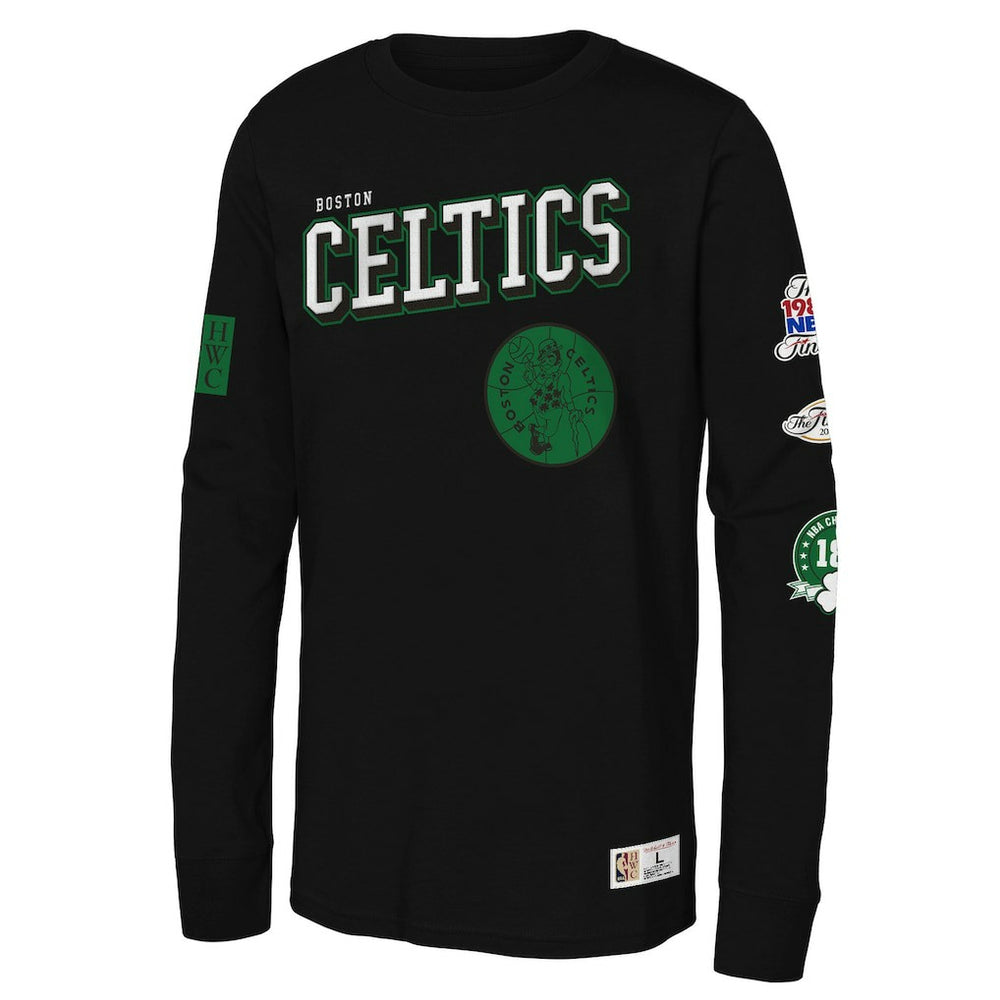 NBA Boston Celtics Youth Hardwood Classics Training Camp Long Sleeve T-Shirt