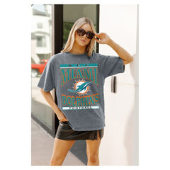 Gameday Couture Women's Oversized Classic Grind Washed T-Shirt - Miami Dolphins