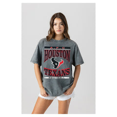 Gameday Couture Women's Oversized Classic Grind Washed T-Shirt - Houston Texans