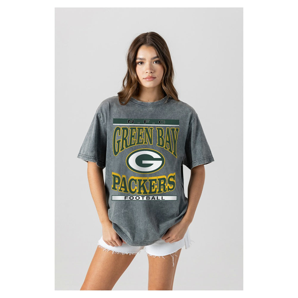 Gameday Couture Women's Oversized Classic Grind Washed T-Shirt - Green Bay Packers