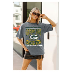 Gameday Couture Women's Oversized Classic Grind Washed T-Shirt - Green Bay Packers