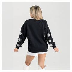 Gameday Couture Women's Pure Victory Rhinestud Star-Sleeve Pullover Sweatshirt - Baltimore Ravens