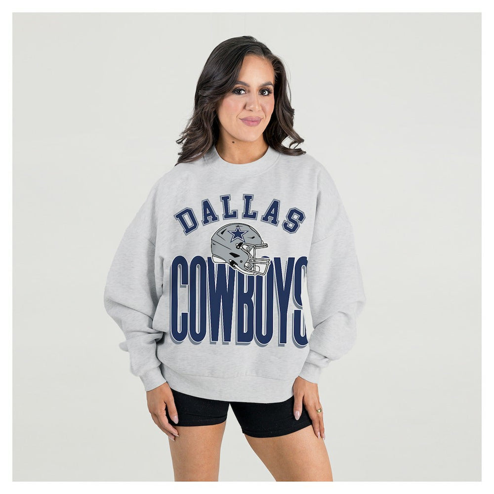 Gameday Couture Women's Fierce Focus Premium Oversized Fleece Pullover Sweatshirt - Dallas Cowboys