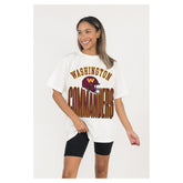Gameday Couture Women's Oversized Classic Fierce Focus T-Shirt - Washington Commanders