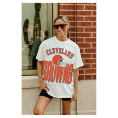 Gameday Couture Women's Oversized Classic Fierce Focus T-Shirt - Cleveland Browns