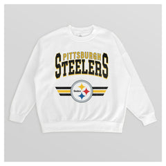 Gameday Couture Women's Swift Strike Premium Oversized Fleece Pullover Sweatshirt - Pittsburgh Steelers