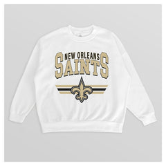 Gameday Couture Women's Swift Strike Premium Oversized Fleece Pullover Sweatshirt - New Orleans Saints