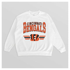 Gameday Couture Women's Swift Strike Premium Oversized Fleece Pullover Sweatshirt - Cincinnati Bengals