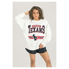 Gameday Couture Women's Swift Strike Premium Oversized Fleece Pullover Sweatshirt - Houston Texans
