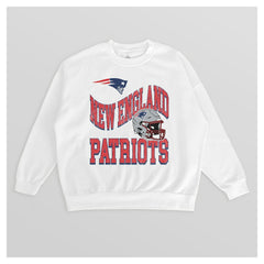 Gameday Couture Women's Oversized Hard Earned Premium Fleece Pullover Sweatshirt - New England Patriots
