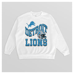Gameday Couture Women's Oversized Hard Earned Premium Fleece Pullover Sweatshirt - Detroit Lions