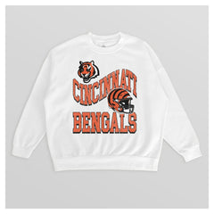 Gameday Couture Women's Oversized Hard Earned Premium Fleece Pullover Sweatshirt - Cincinnati Bengals