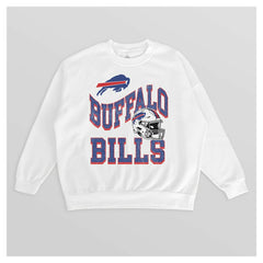 Gameday Couture Women's Oversized Hard Earned Premium Fleece Pullover Sweatshirt - Buffalo Bills