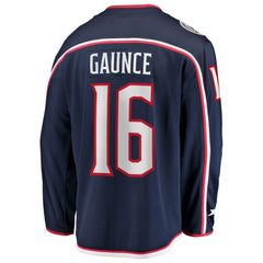 NHL Navy Brendan Gaunce Columbus Blue Jackets Fanatics Home Breakaway Jersey