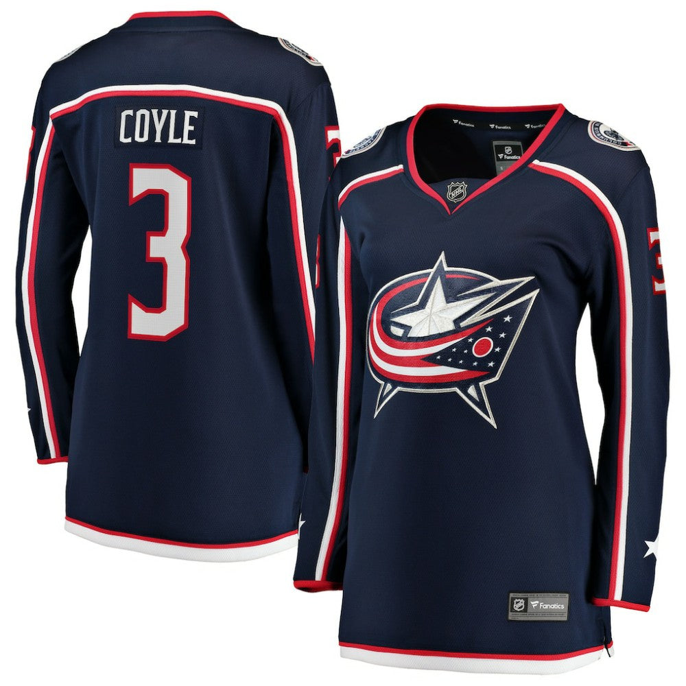 NHL Navy Charlie Coyle Columbus Blue Jackets Fanatics Women's Home Breakaway Jersey