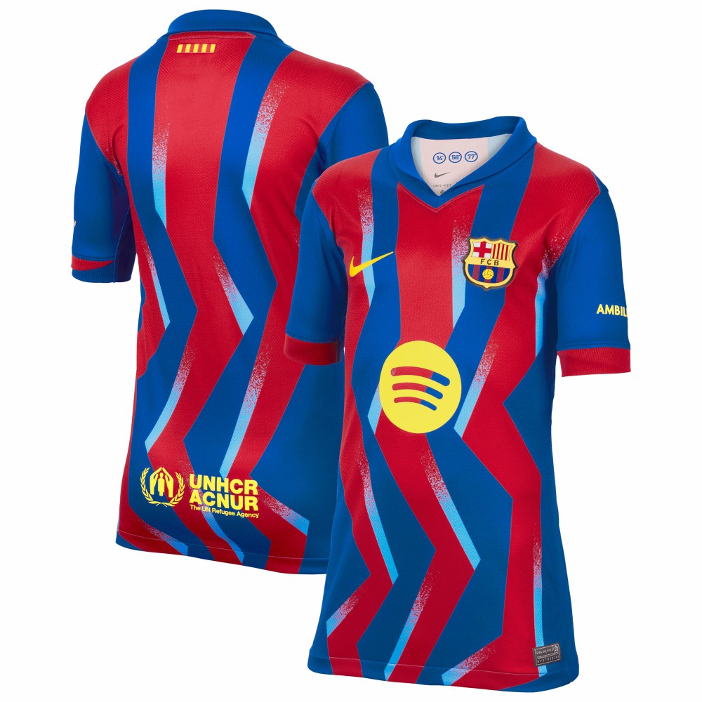 Barcelona Youth 2025/26 Fourth Replica Jersey - Nike Blue