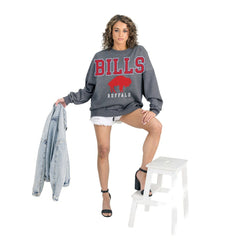 Gameday Couture Women's Bring Your Energy Oversized Premium Fleece Pullover Sweatshirt - Buffalo Bills