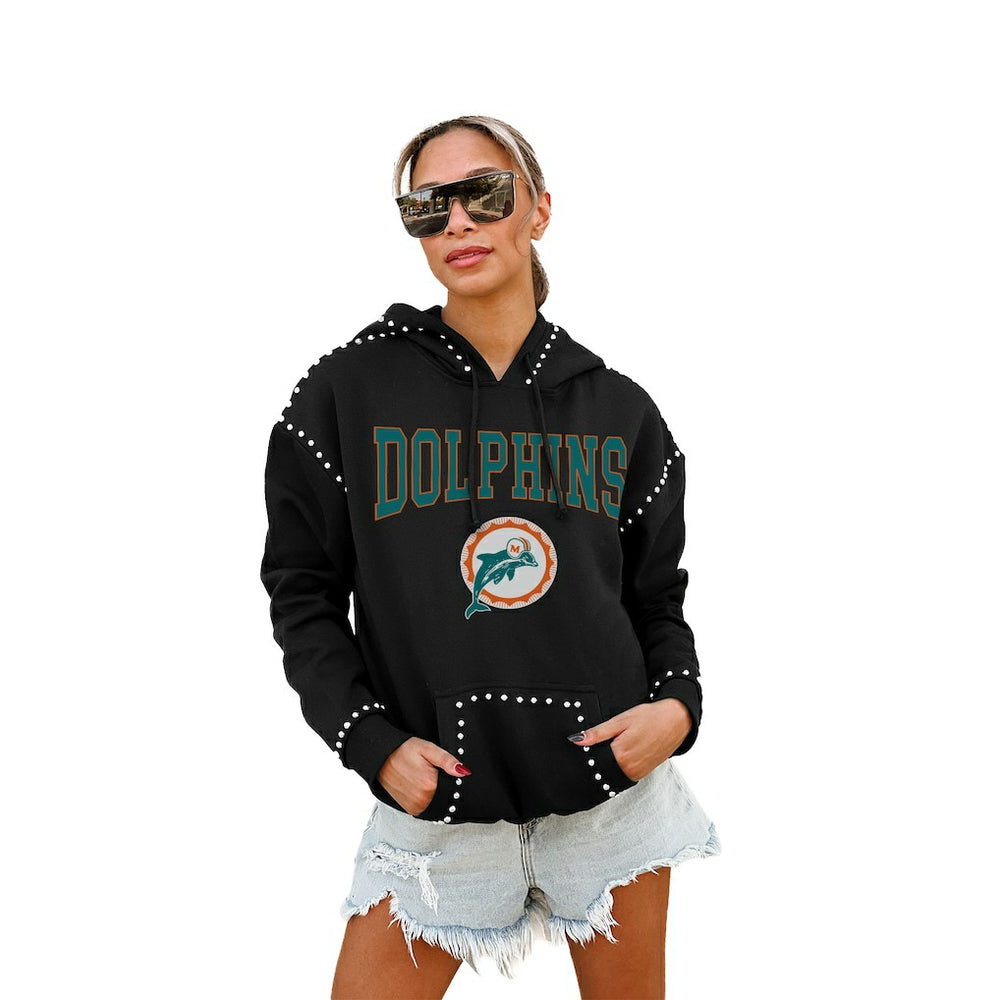 Gameday Couture Women's Studded Pullover Hoodie - Miami Dolphins