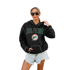 Gameday Couture Women's Studded Pullover Hoodie - Miami Dolphins