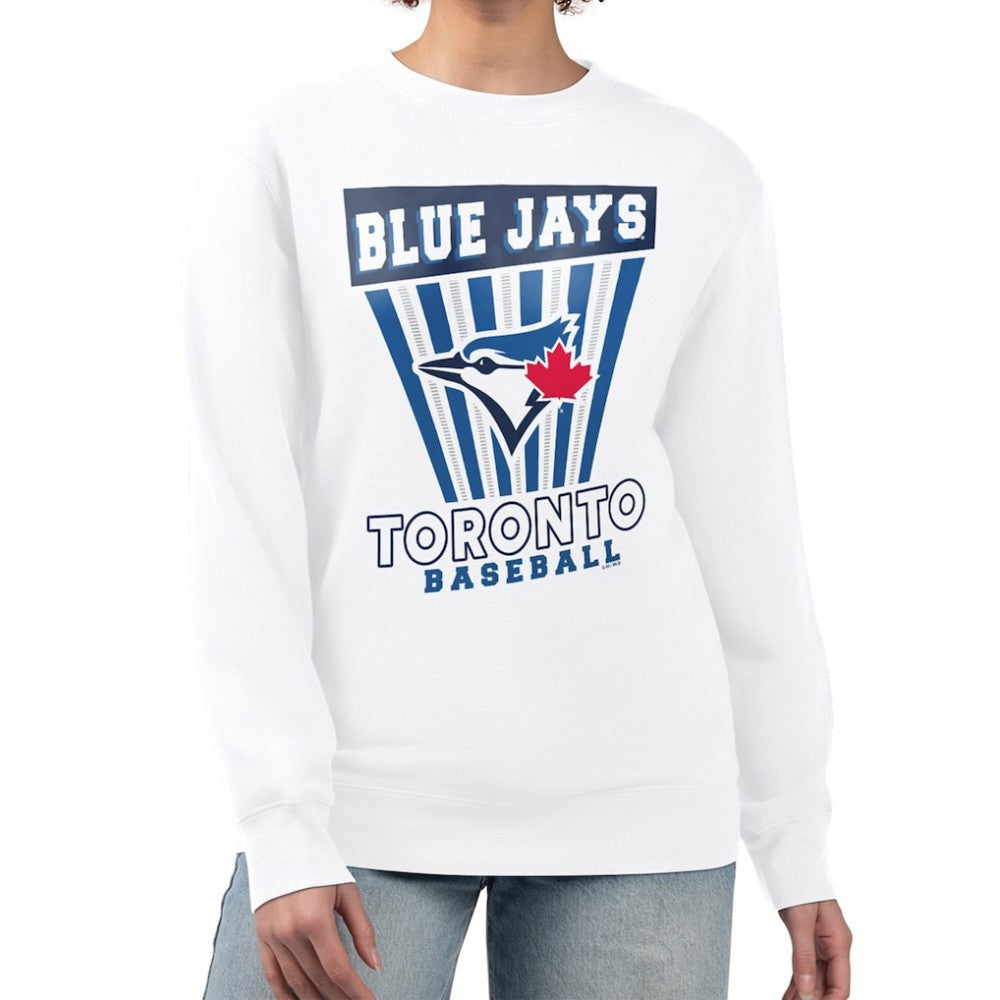 MLB Toronto Blue Jays Starter Women's Poster Print Team Fleece Pullover Sweatshirt