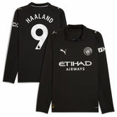 Erling Haaland Manchester City 2025/26 Away Replica Long Sleeve Player Jersey - Puma Black