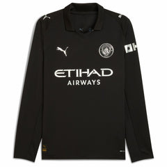 Erling Haaland Manchester City 2025/26 Away Replica Long Sleeve Player Jersey - Puma Black