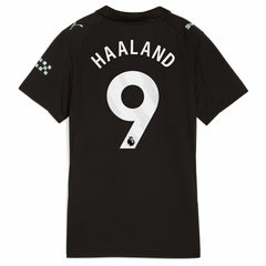 Erling Haaland Manchester City Women's 2025/26 Away Replica Player Jersey - Puma Black