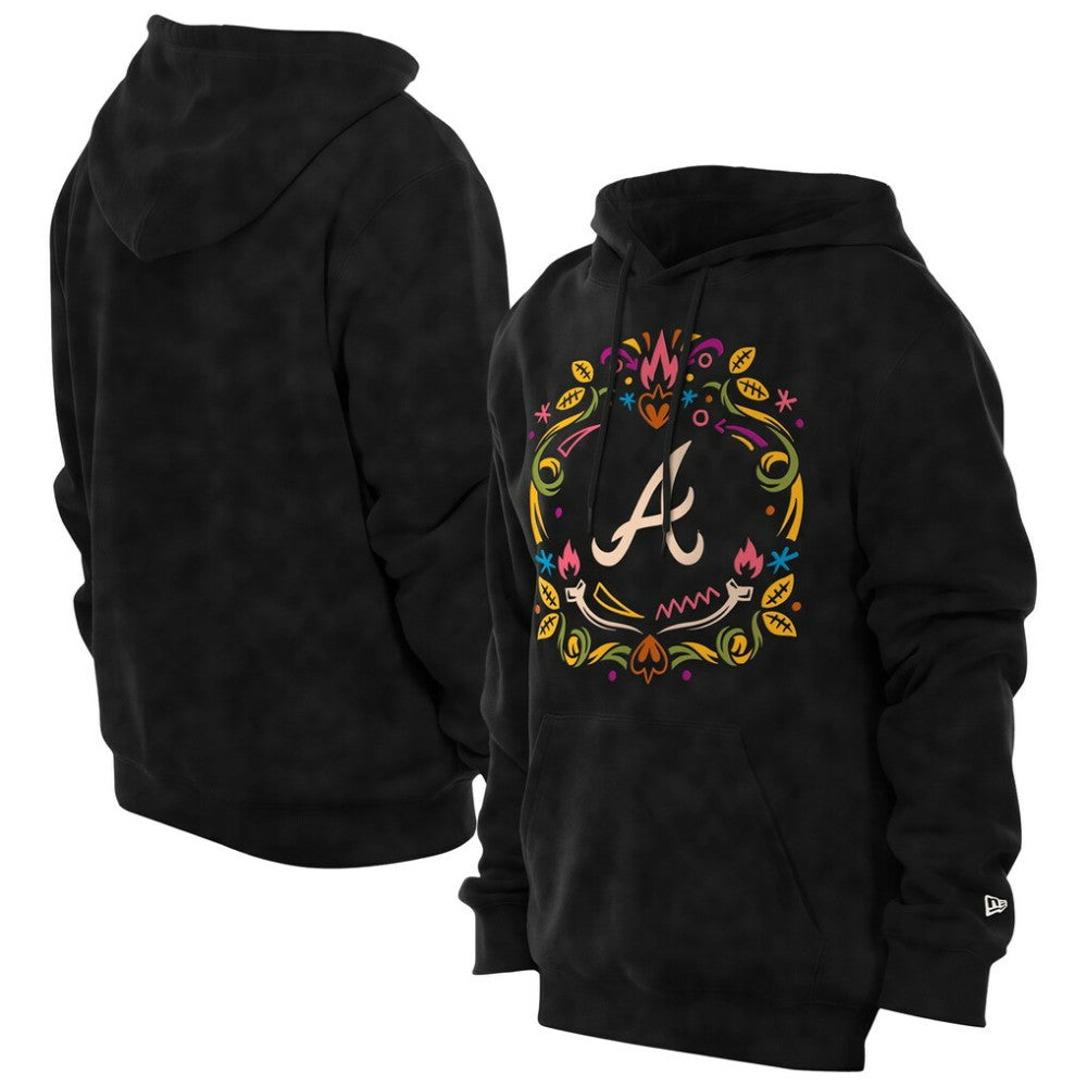 MLB Atlanta Braves New Era Día de los Muertos Brushed Fleece Hoodie
