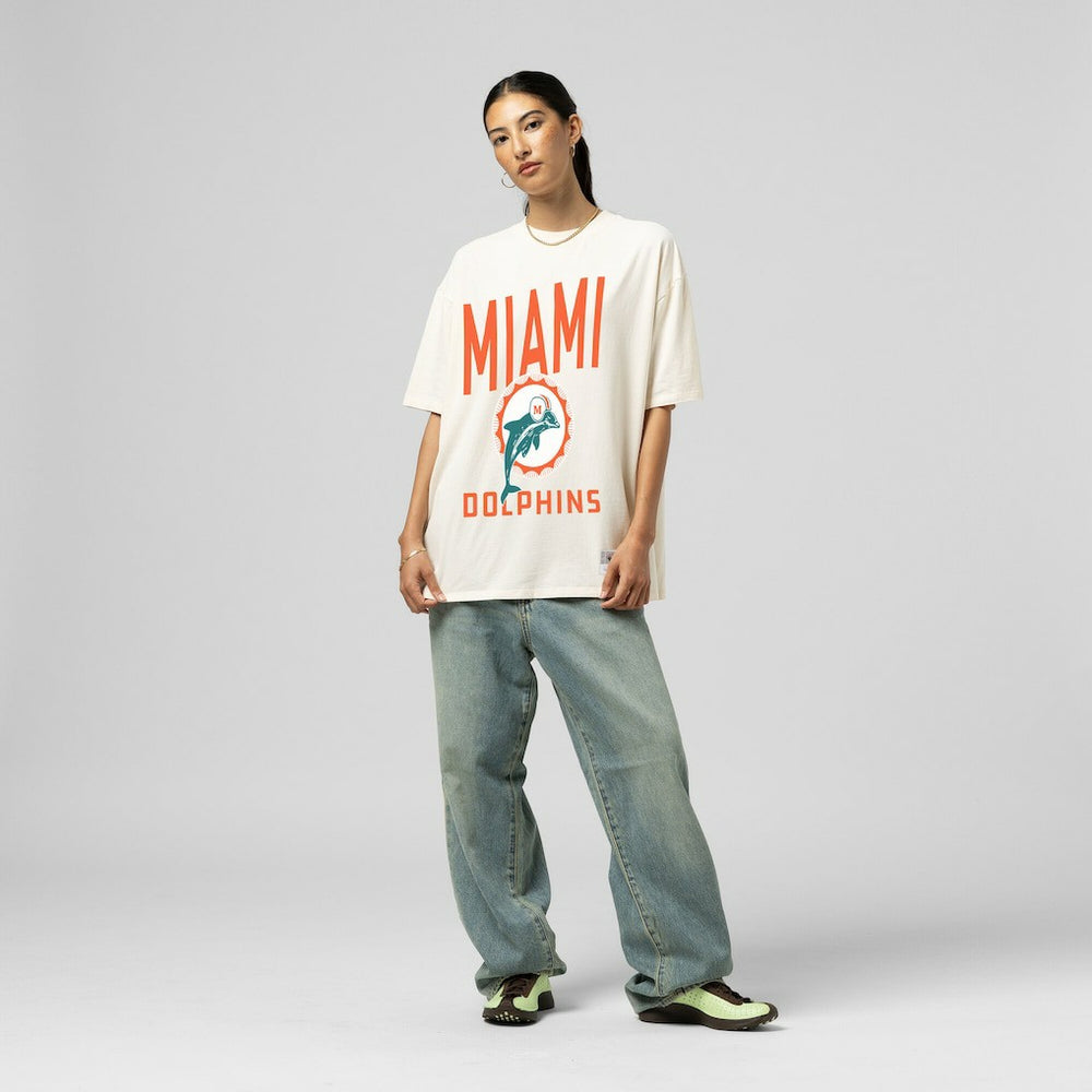 Women's Logo Rise Boyfriend T-Shirt - Miami Dolphins