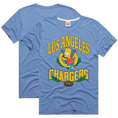 Homage x The Simpsons Unisex Tri-Blend T-Shirt - Los Angeles Chargers