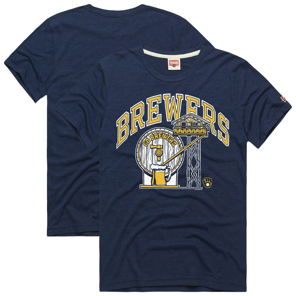 MLB Milwaukee Brewers Homage Hyper Local Refresh Tri-Blend T-Shirt