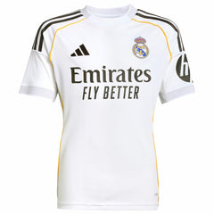Kylian Mbappé Real Madrid Youth 2025/26 Home Replica Player Jersey - Adidas White