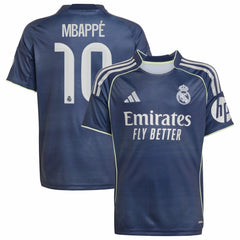 Kylian Mbappé Real Madrid Youth 2025/26 Away Replica Player Jersey - Adidas Blue