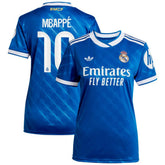 Kylian Mbappé Real Madrid Women's 2025/26 Third Replica Player Jersey - Adidas Blue
