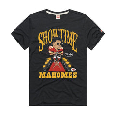 Patrick Mahomes Homage Unisex Caricature Player Graphic Tri-Blend T-Shirt - Kansas City Chiefs