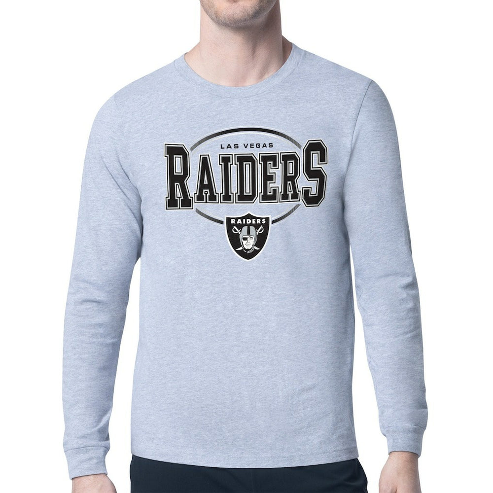 Starter Team Track Graphic Long Sleeve T-Shirt - Las Vegas Raiders