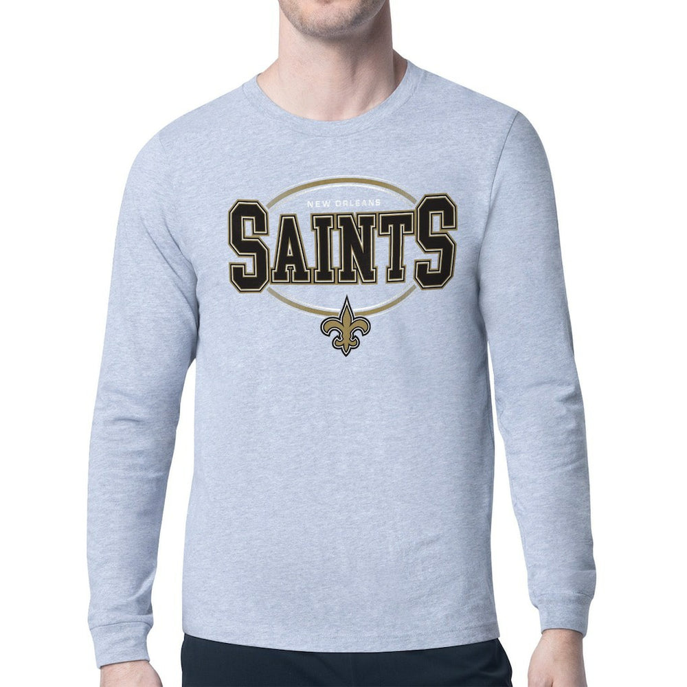 Starter Team Track Graphic Long Sleeve T-Shirt - New Orleans Saints