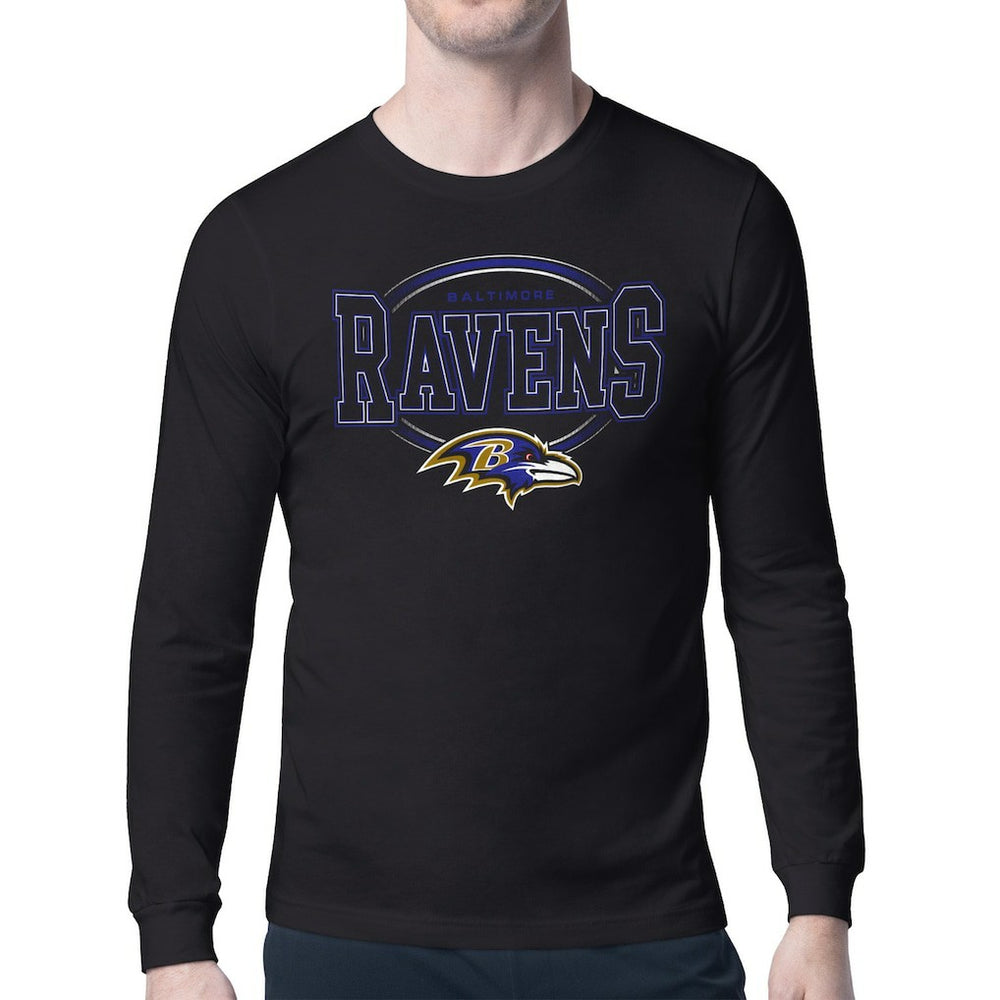 Starter Team Track Graphic Long Sleeve T-Shirt - Baltimore Ravens