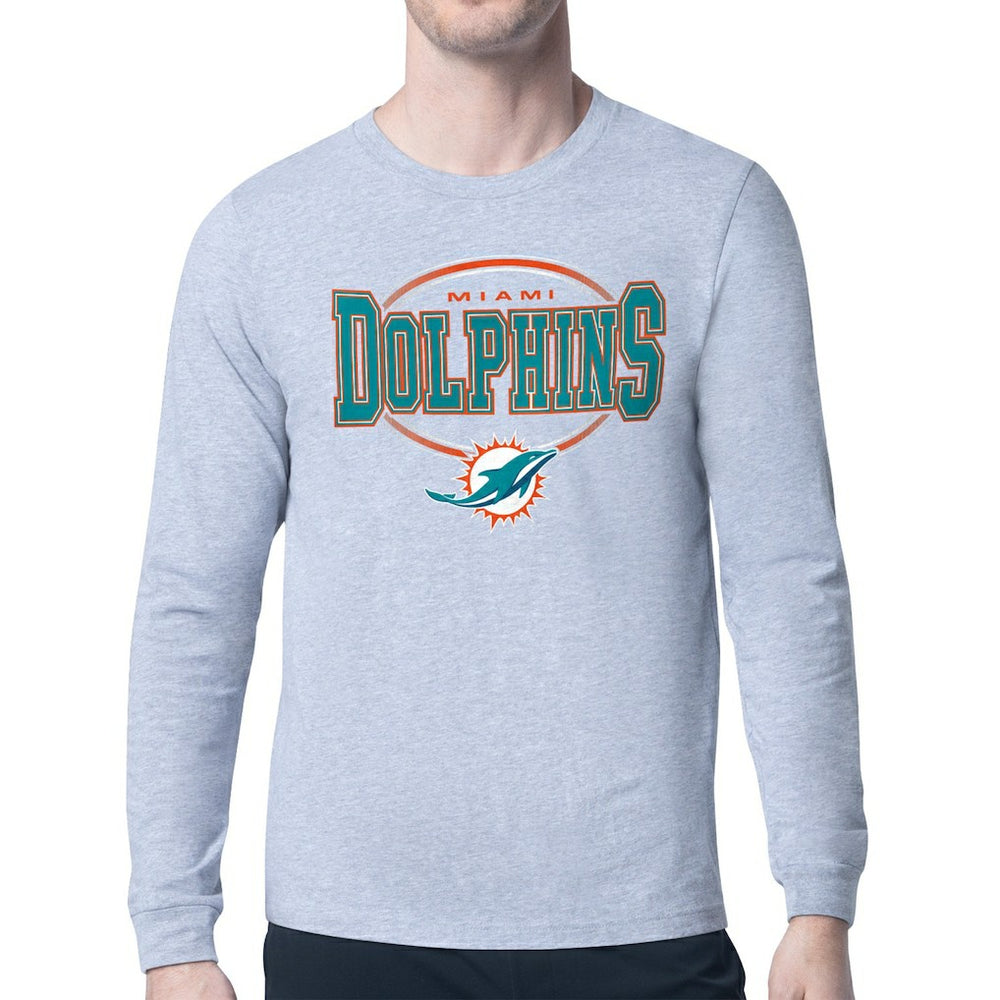 Starter Team Track Graphic Long Sleeve T-Shirt - Miami Dolphins
